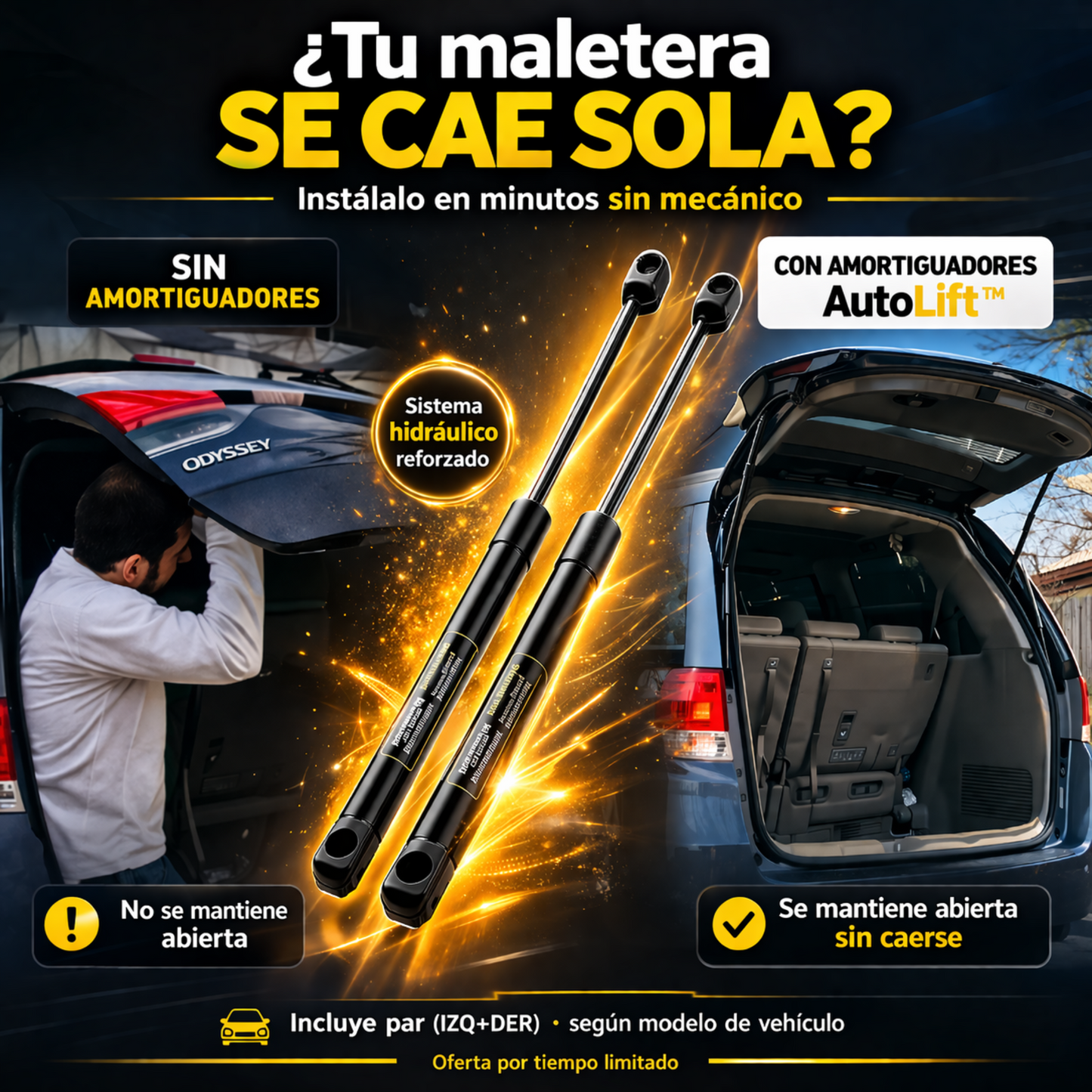 Abre tu maletero sin esfuerzo en segundos con AutoLift™